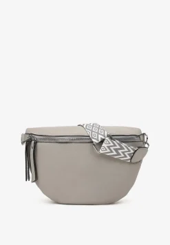 Szara Nerka z Materiałowym Paskiem Ehadeel