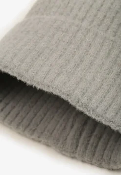 Szara Prążkowana Czapka z Pomponem Berinia