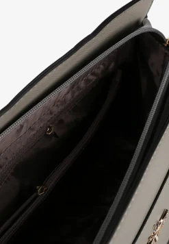 Szara Torebka Trapezowa z Aplikacją w Kształcie Owada Moonbelle