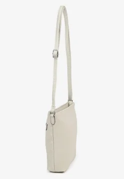 Szara Torebka Typu Listonoszka Zdobiona Pikowanymi Przeszyciami Silivena