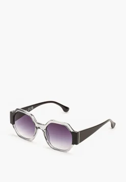 Szare Geometryczne Okulary Przeciwsłoneczne z Filtrem UV Ranea