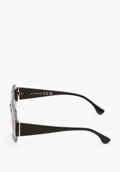 Szare Geometryczne Okulary Przeciwsłoneczne z Filtrem UV Ranea