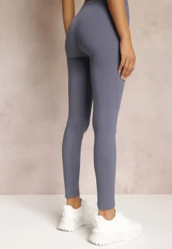 Szare Legginsy z Gumką w Talii z Długimi Nogawkami Caleta