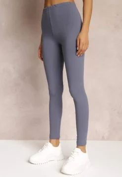 Szare Legginsy z Gumką w Talii z Długimi Nogawkami Caleta