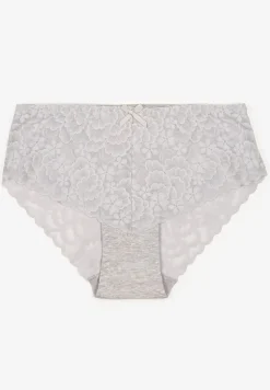 Szare Majtki Figi Bawełniane z Koronki Sonalitia