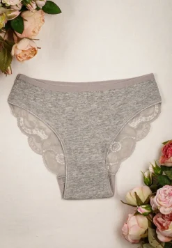 Szare Majtki Figi z Koronką z Tyłu Katriele