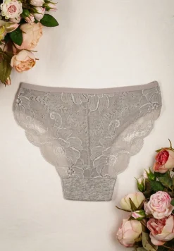 Szare Majtki Figi z Koronką z Tyłu Katriele