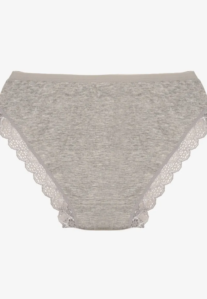 Szare Majtki Figi z Koronką Didel