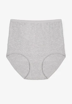 Szare Modelujące Majtki z Bawełny High Waist Nilionea