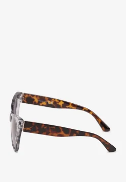 Szare Oryginalne Okulary Przeciwsłoneczne Cat Eye Nleasa