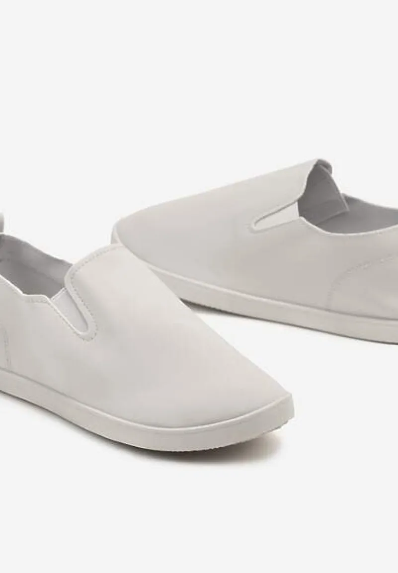 Szare Płaskie Tenisówki z Elastyczną Podeszwą Vimeris