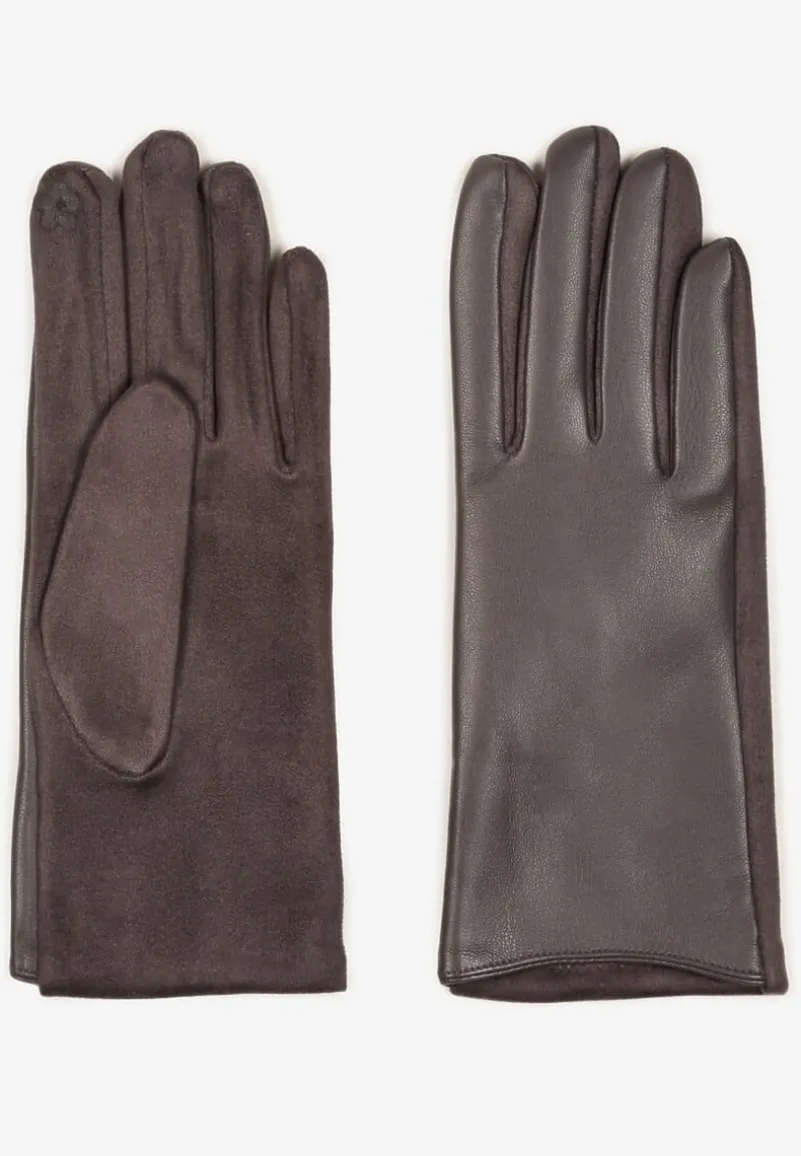 Szare Rękawiczki w Klasycznym Stylu Frolila