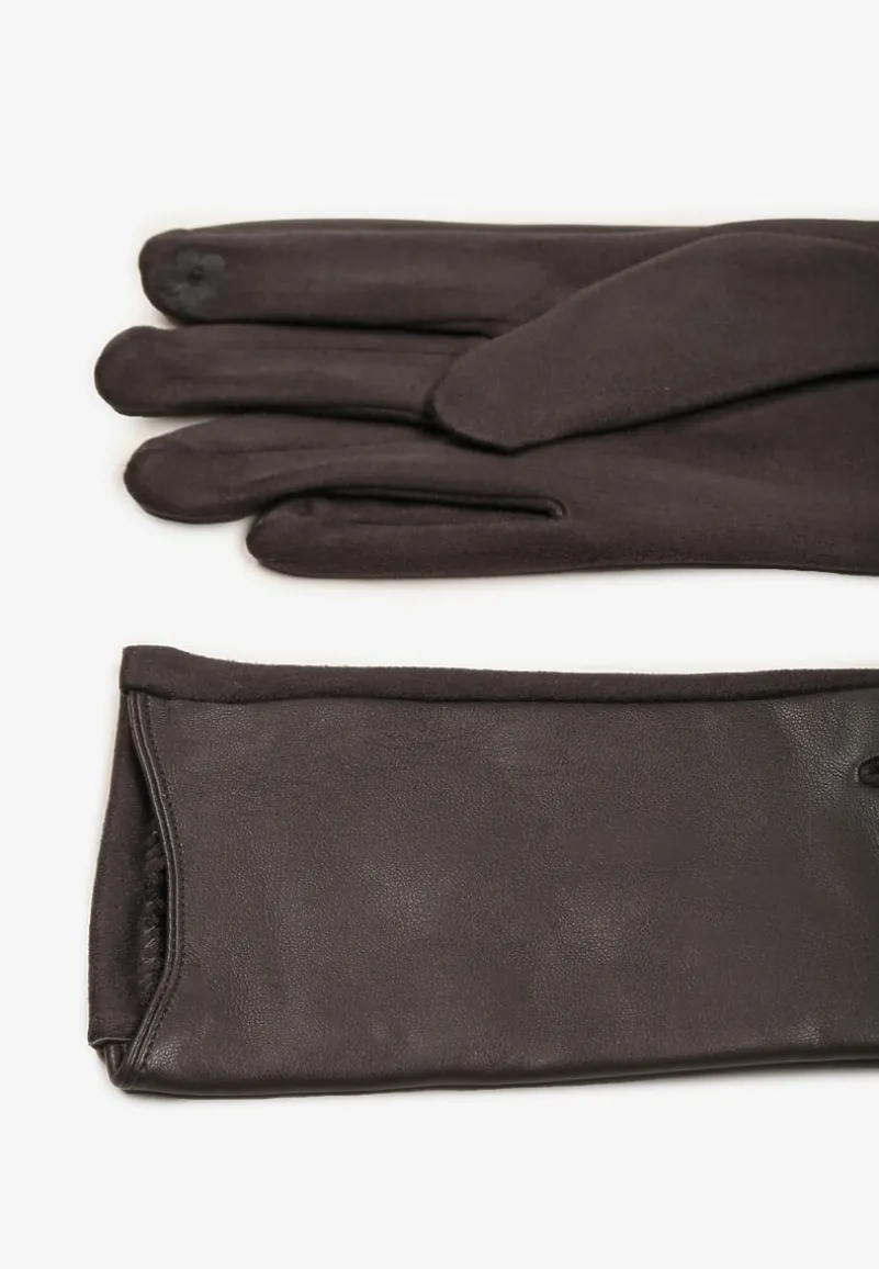 Szare Rękawiczki w Klasycznym Stylu Frolila