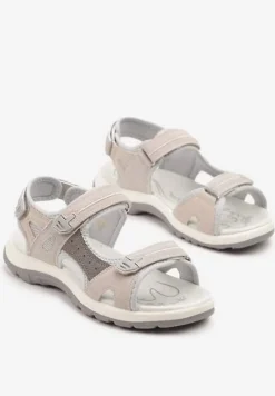 Szare Sandały Vices z Ozdobną Perforacją Reitoria