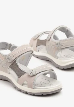 Szare Sandały Vices z Ozdobną Perforacją Reitoria