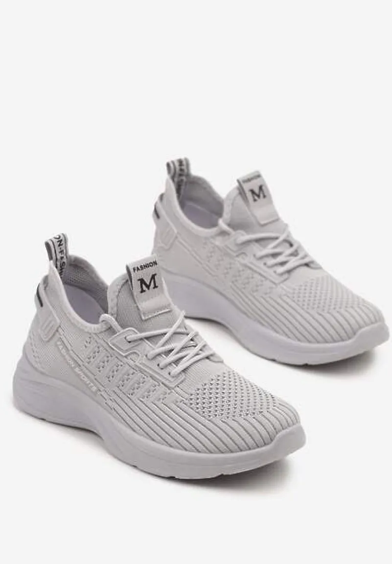 Szare Siateczkowe Buty Sportowe Sneakersy Ulinoria