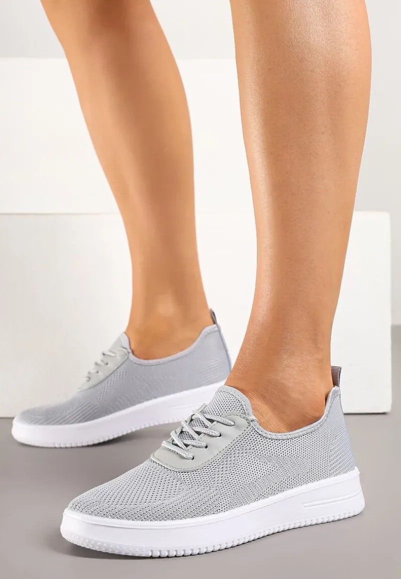 Szare Siateczkowe Buty Sportowe Sneakersy Eravessa