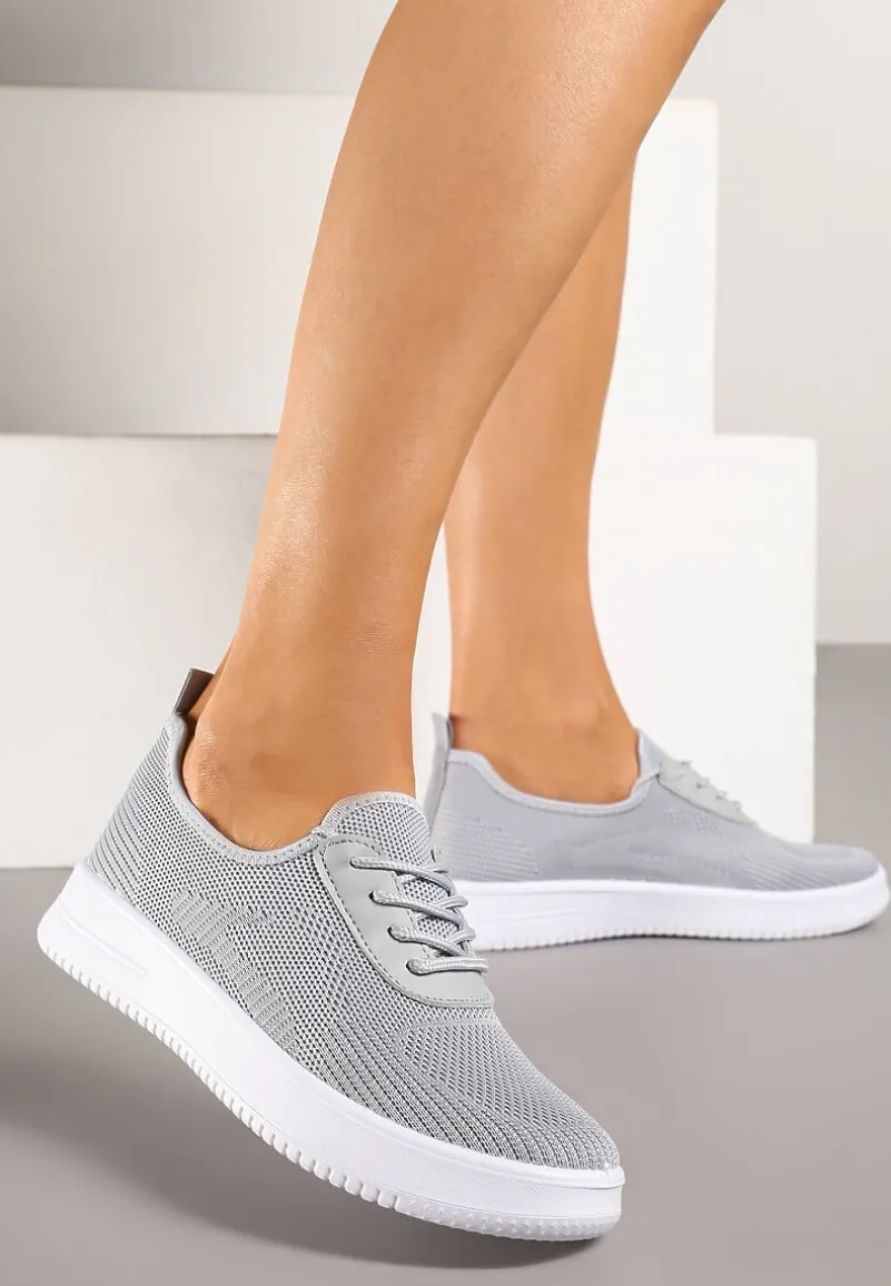 Szare Siateczkowe Buty Sportowe Sneakersy Eravessa