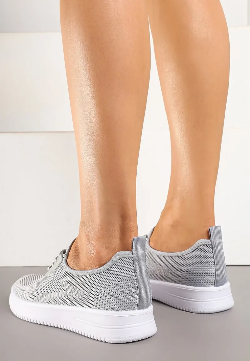 Szare Siateczkowe Buty Sportowe Sneakersy Eravessa