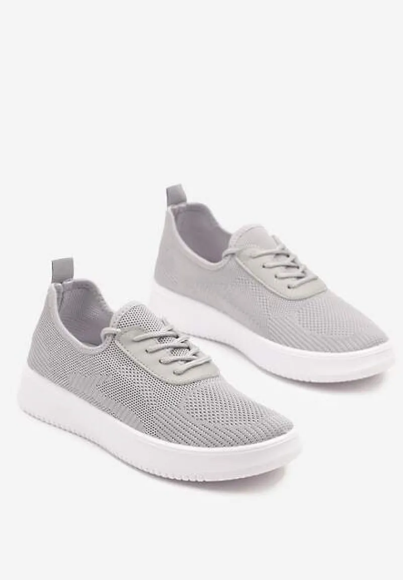 Szare Siateczkowe Buty Sportowe Sneakersy Eravessa