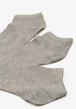 Szare Skarpety z Bawełny 3-Pack Salloren