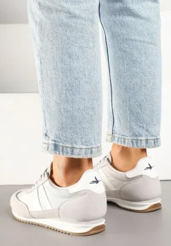 Szare Sneakersy Vico z Ozdobnymi Paskami Voinea