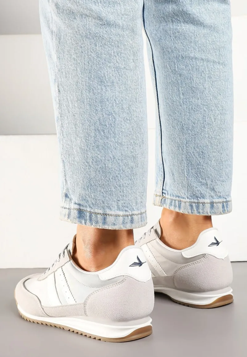 Szare Sneakersy Vico z Ozdobnymi Paskami Voinea