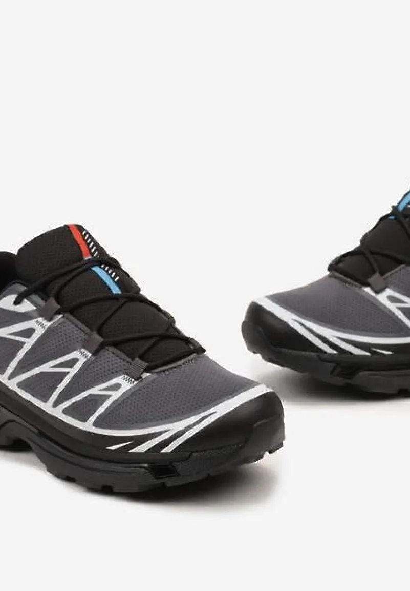 Szare Sneakersy z Ozdobnymi Wstawkami i Ściąganą Gumką Aineri