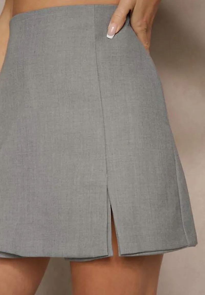 Szare Spódnico-Spodenki z Rozcięciem Irithena