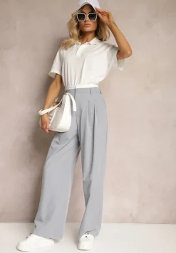 Szare Spodnie z Szerokimi Nogawkami w Kant Kavina