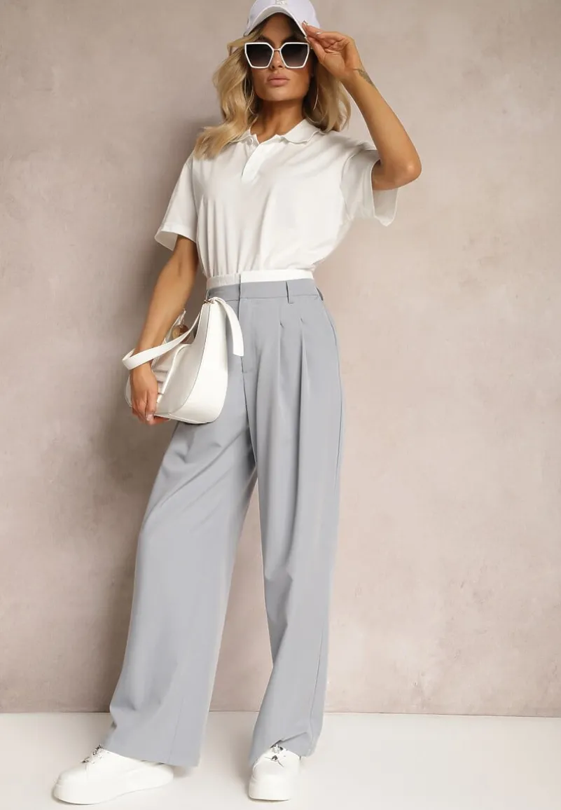 Szare Spodnie z Szerokimi Nogawkami w Kant Kavina