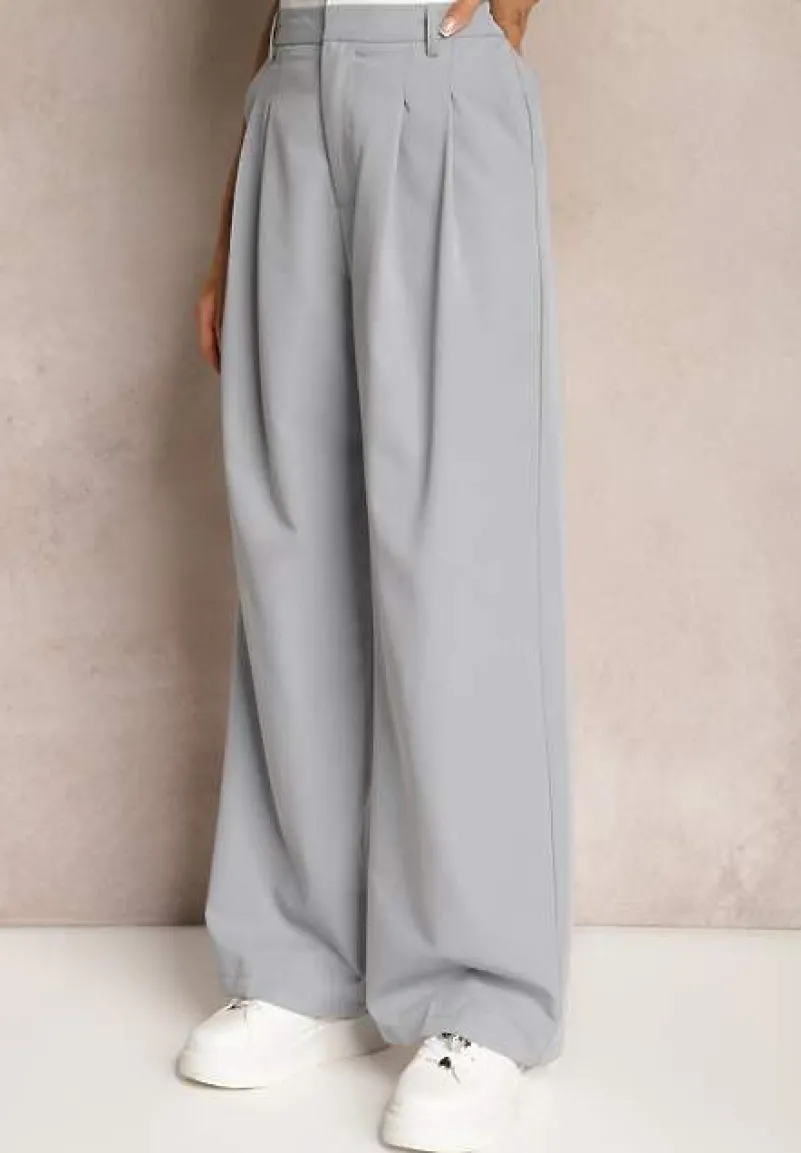 Szare Spodnie z Szerokimi Nogawkami w Kant Kavina