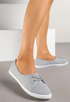 Szare Tenisówki Vices z Drobnym Sznurowaniem Telithia