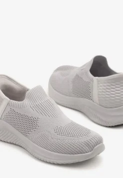 Szare Wsuwane Buty Sportowe Sneakersy z Siateczki Kolarietia