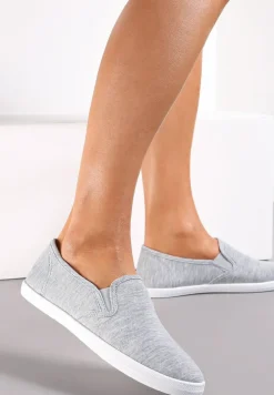 Szare Wsuwane Tenisówki Materiałowe Jaylisa