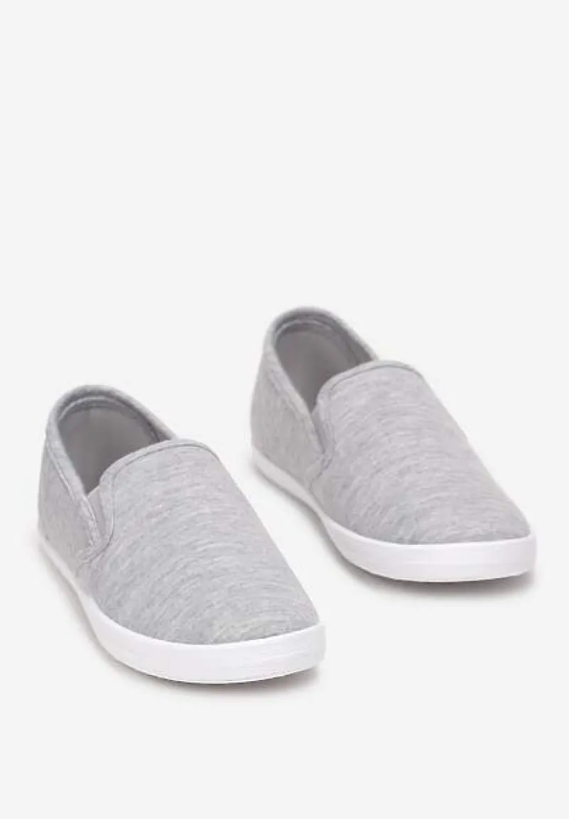 Szare Wsuwane Tenisówki Materiałowe Jaylisa