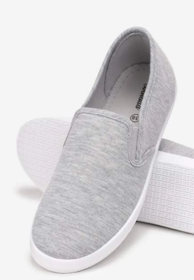 Szare Wsuwane Tenisówki Materiałowe Jaylisa