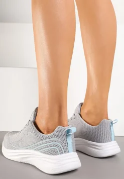 Szaro-Niebieskie Buty Sportowe Sneakersy Zdobione Efektem Ombre Banelissa