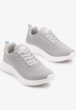 Szaro-Niebieskie Buty Sportowe Sneakersy Zdobione Efektem Ombre Banelissa