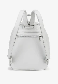 Szary Casualowy Plecak z Metalicznym Zdobieniem Paseniela