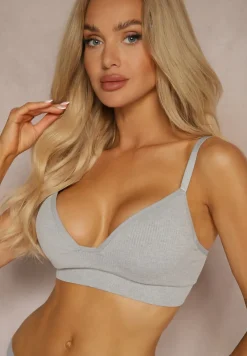 Szary Gładki Biustonosz Sportowy z Regulacją Ramiączek Irissaia