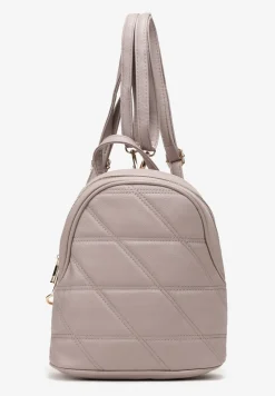 Szary Mały Plecak Miejski z Pikowaniem Skeralla