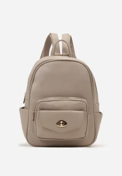 Szary Mały Plecak w Stylu Casual z Imitacji Skóry Arxena