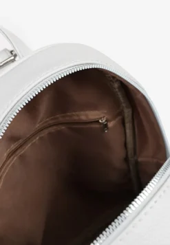 Szary Mały Plecak z Dodatkową Saszetką i Kieszenią z Suwakiem Pasianne