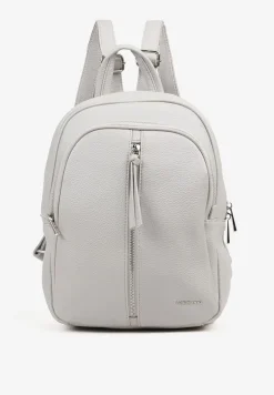 Szary Mały Plecak Zdobiony Suwakiem Nilzeri