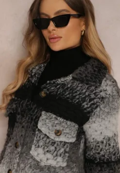 Szary Płaszcz Wełniany Lyphyth