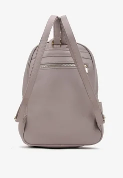 Szary Pikowany Plecak Miejski z Łańcuszkiem Azurix