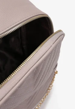 Szary Pikowany Plecak Miejski z Łańcuszkiem Azurix