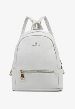 Szary Plecak z Metalicznym Zdobieniem Efarinia