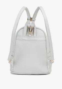 Szary Plecak z Metalicznym Zdobieniem Efarinia